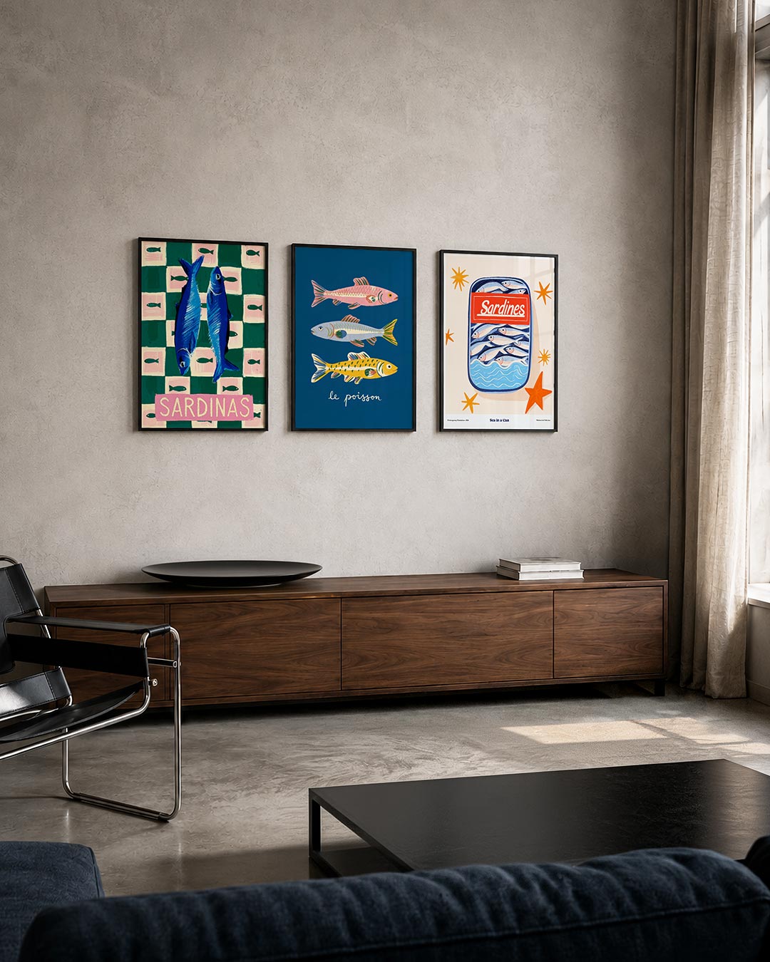 Vissen en patronen Posterset