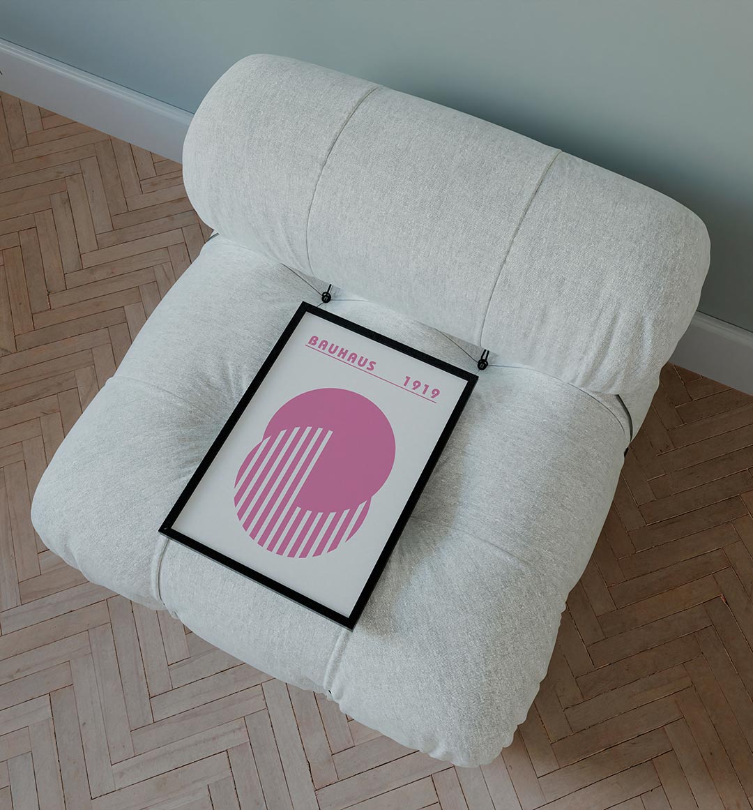 Roze cirkelpatronen Poster