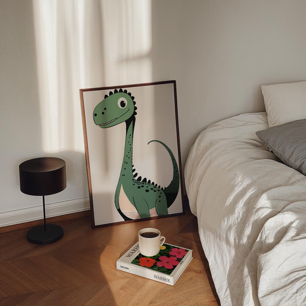 Vrolijke Dino Vriend Poster-WallArtistic
