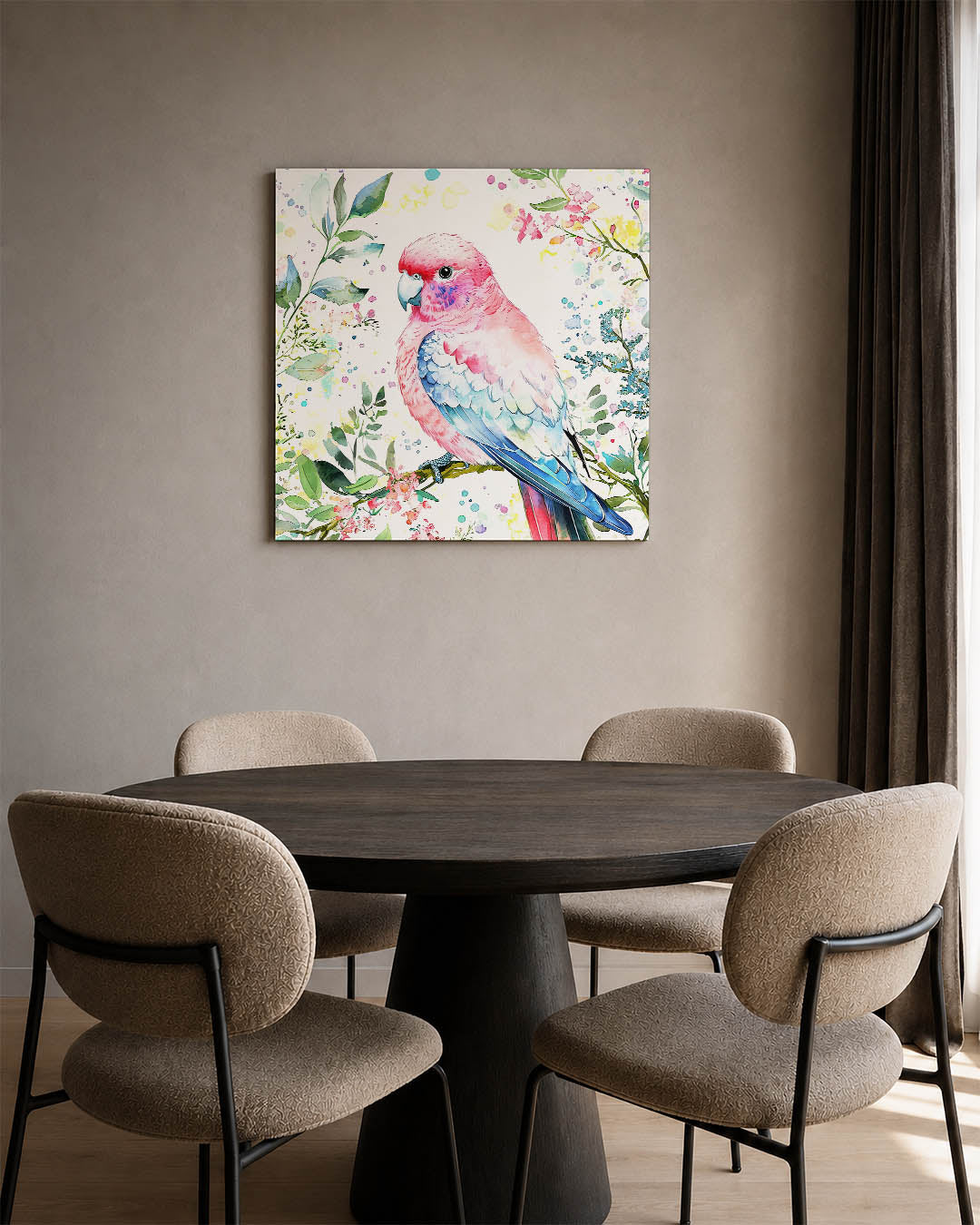 Vrolijke vogel illustratie Kunstwerk