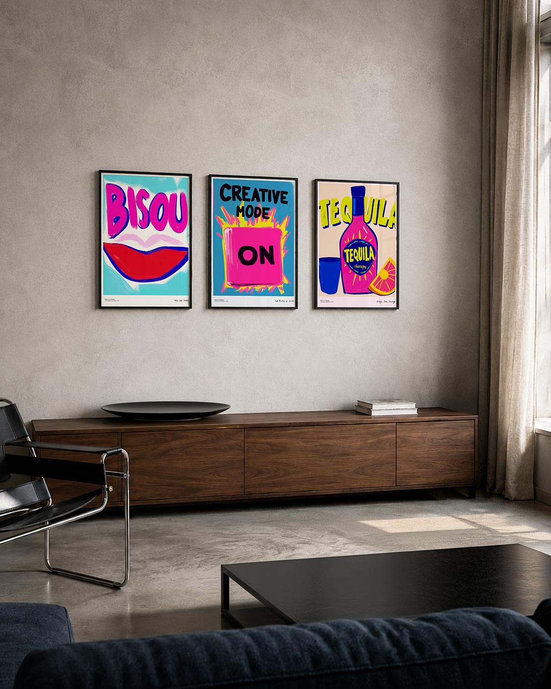 Kleurrijke kus Posterset