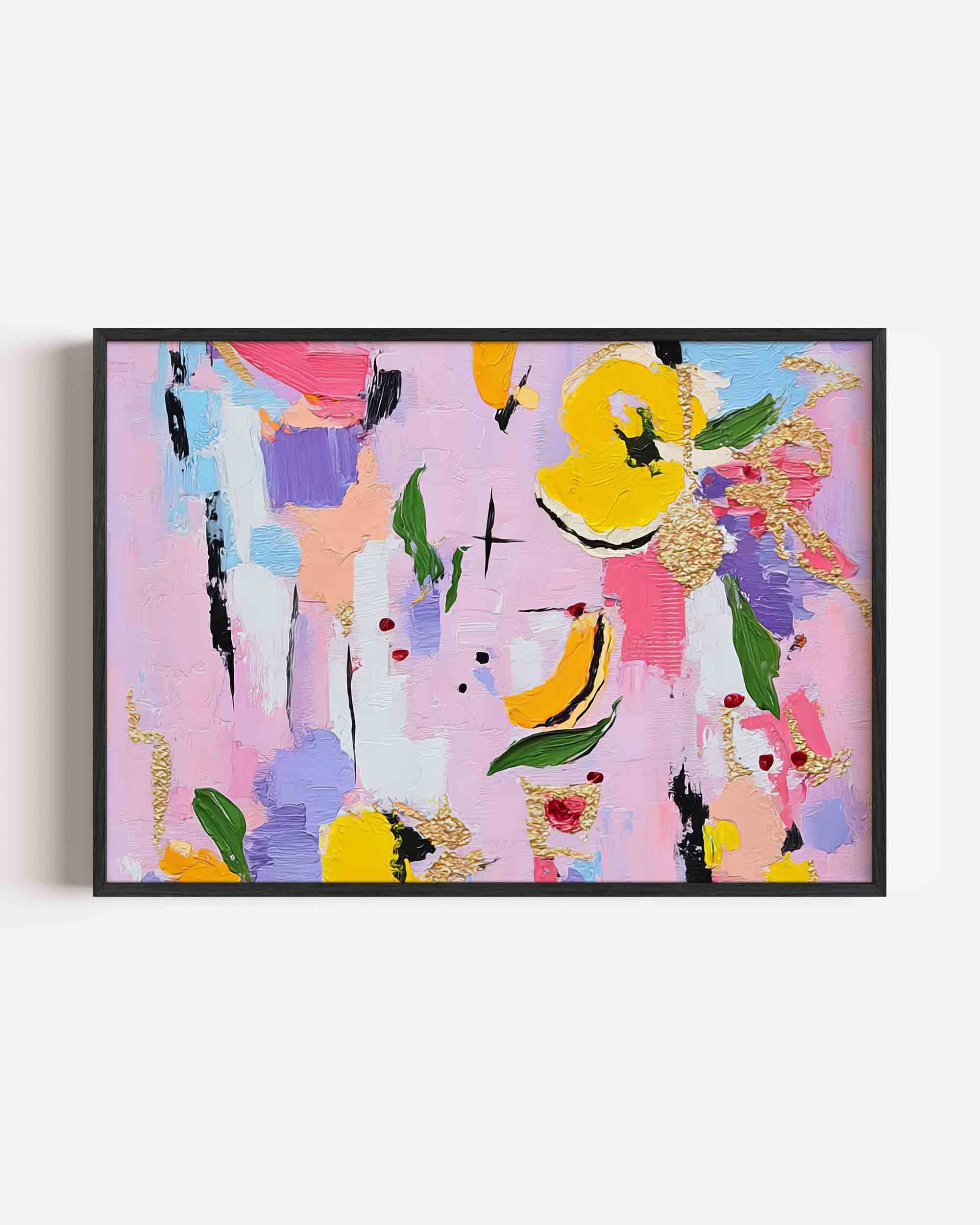 Abstracte bloemen en vormen Poster