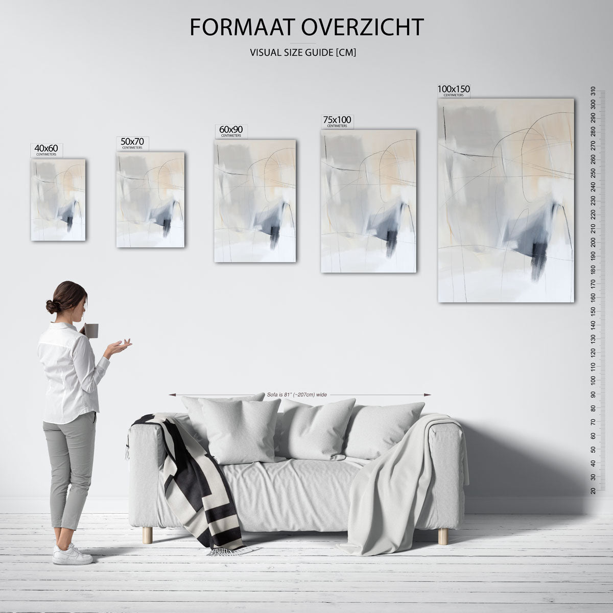Lijnen en vormen Kunstwerk