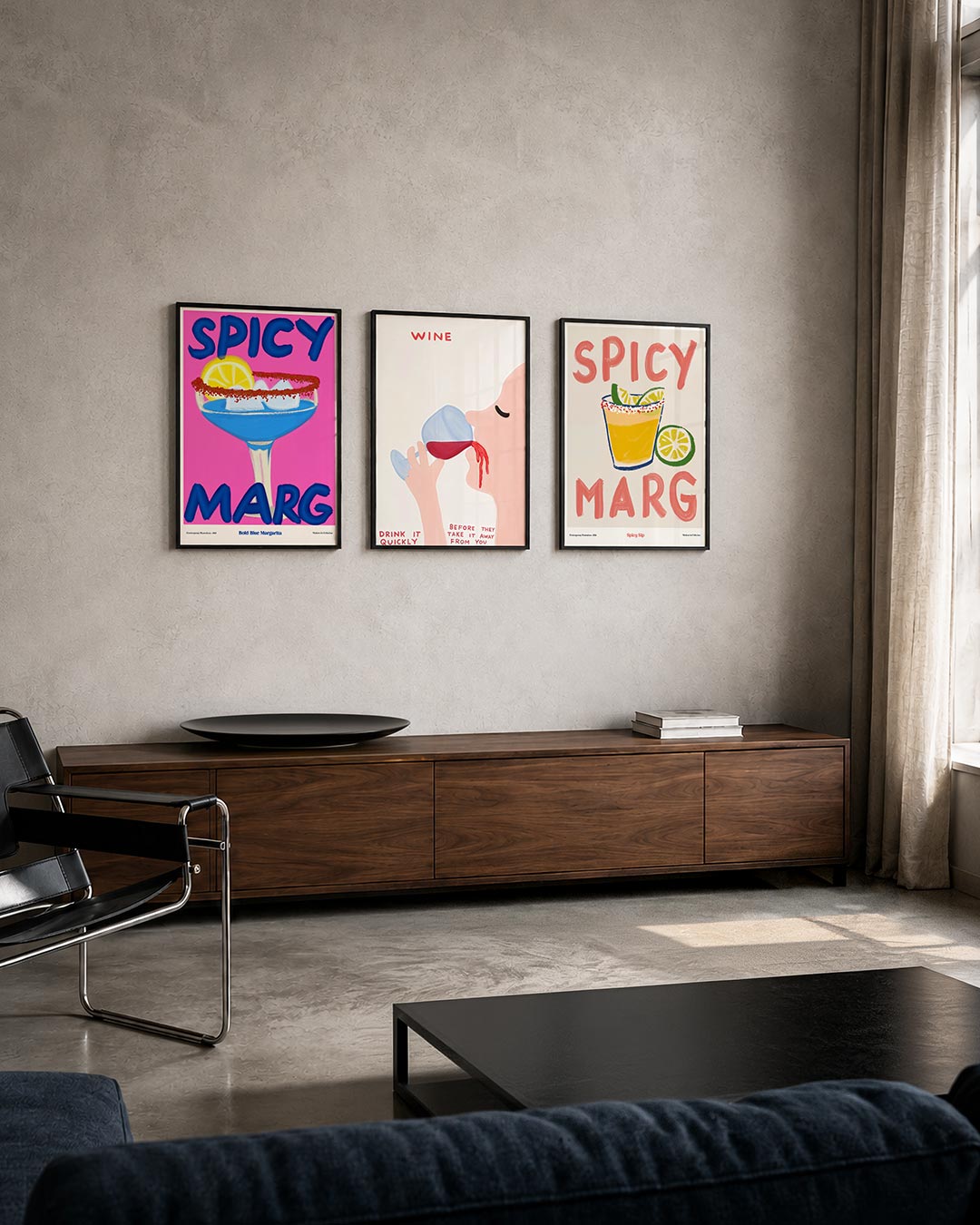 Kleurrijke cocktail Posterset
