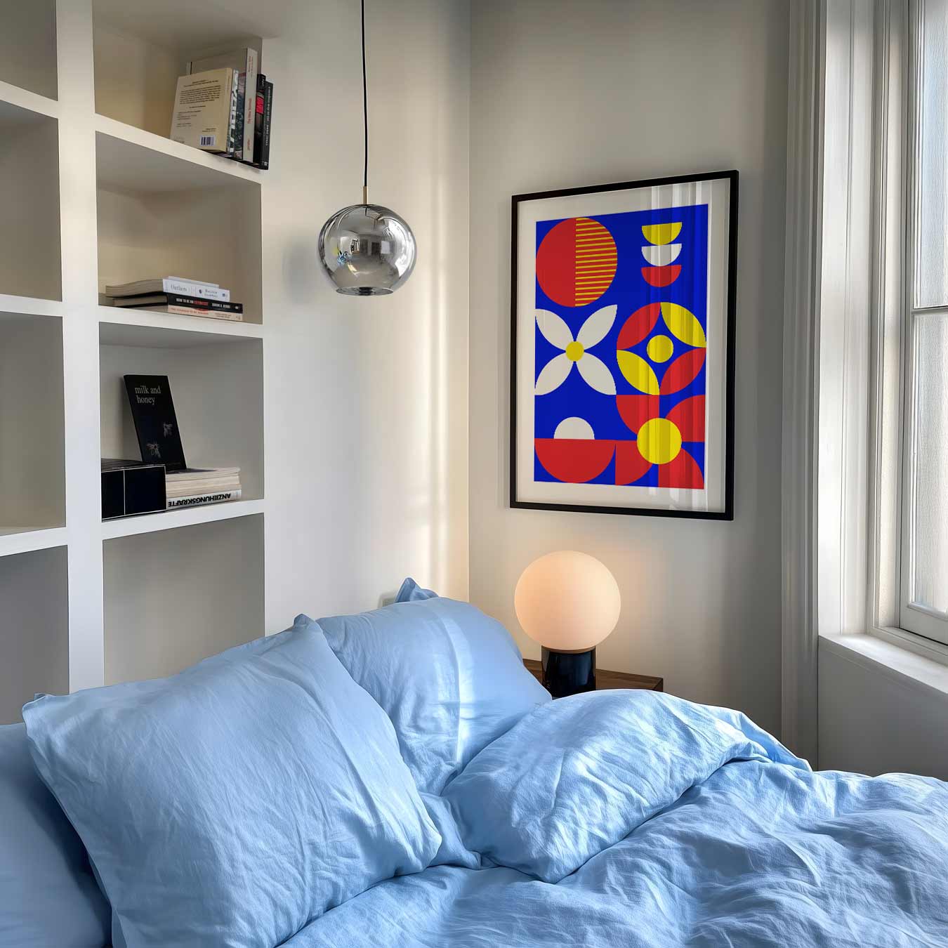 Kleurrijke Geometrische Bloemenkracht Poster-WallArtistic