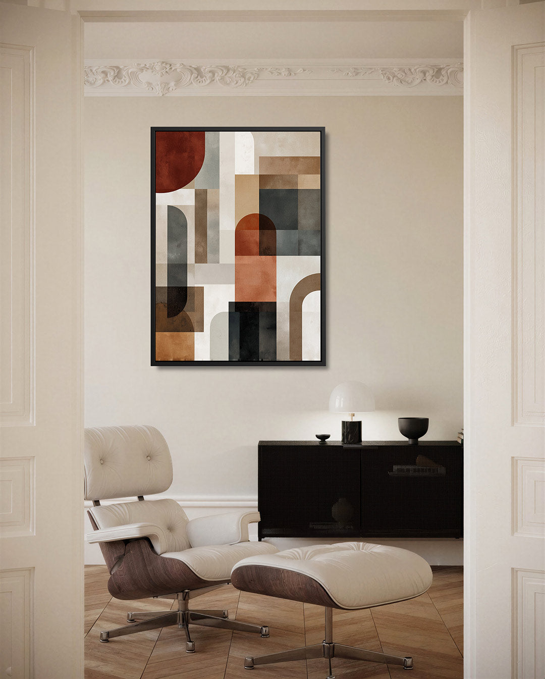 Geometrische vormen compositie Kunstwerk