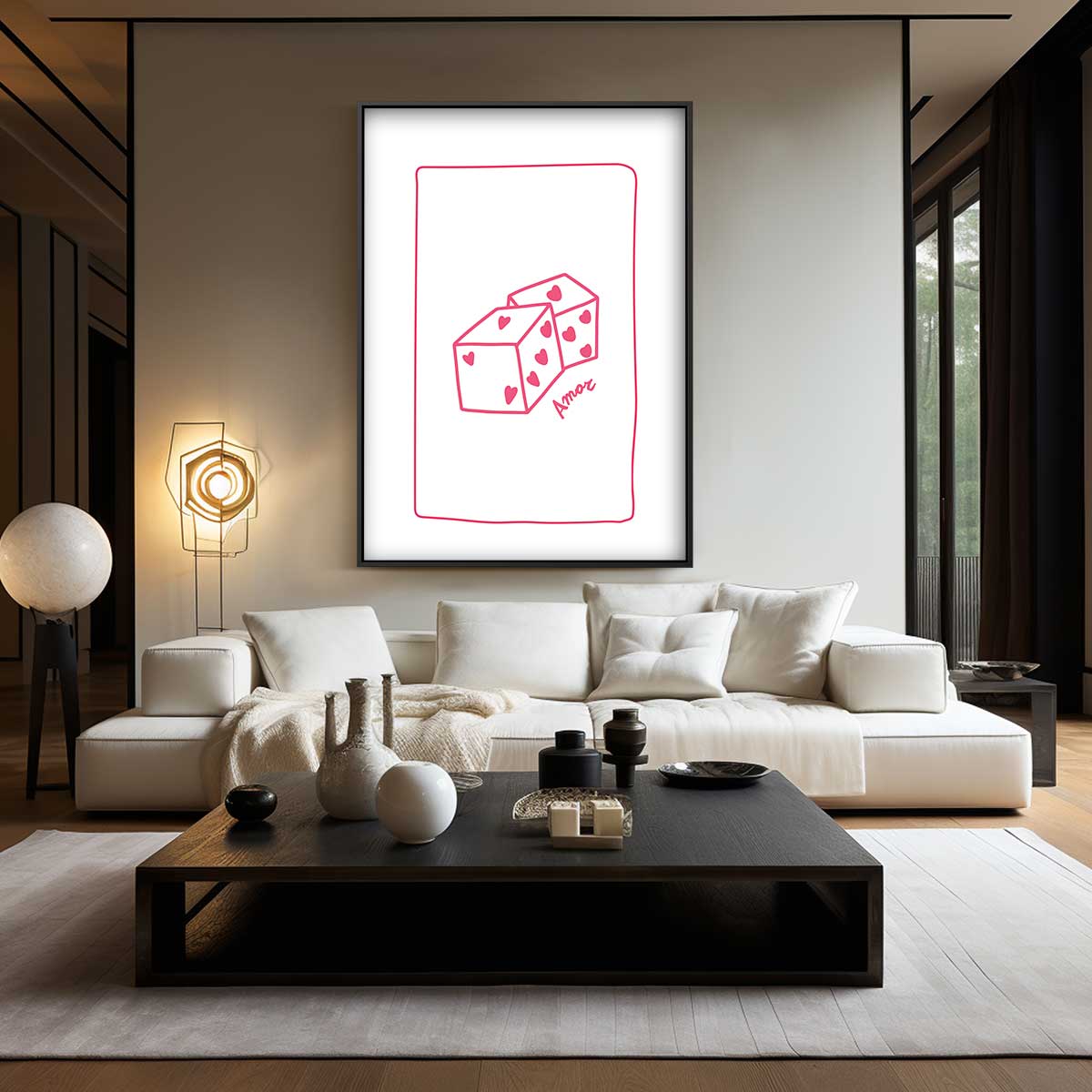 Dobbelstenen van Liefde Kunstwerk-canvas-dibond-plexiglas-wanddecoratie-WallArtistic