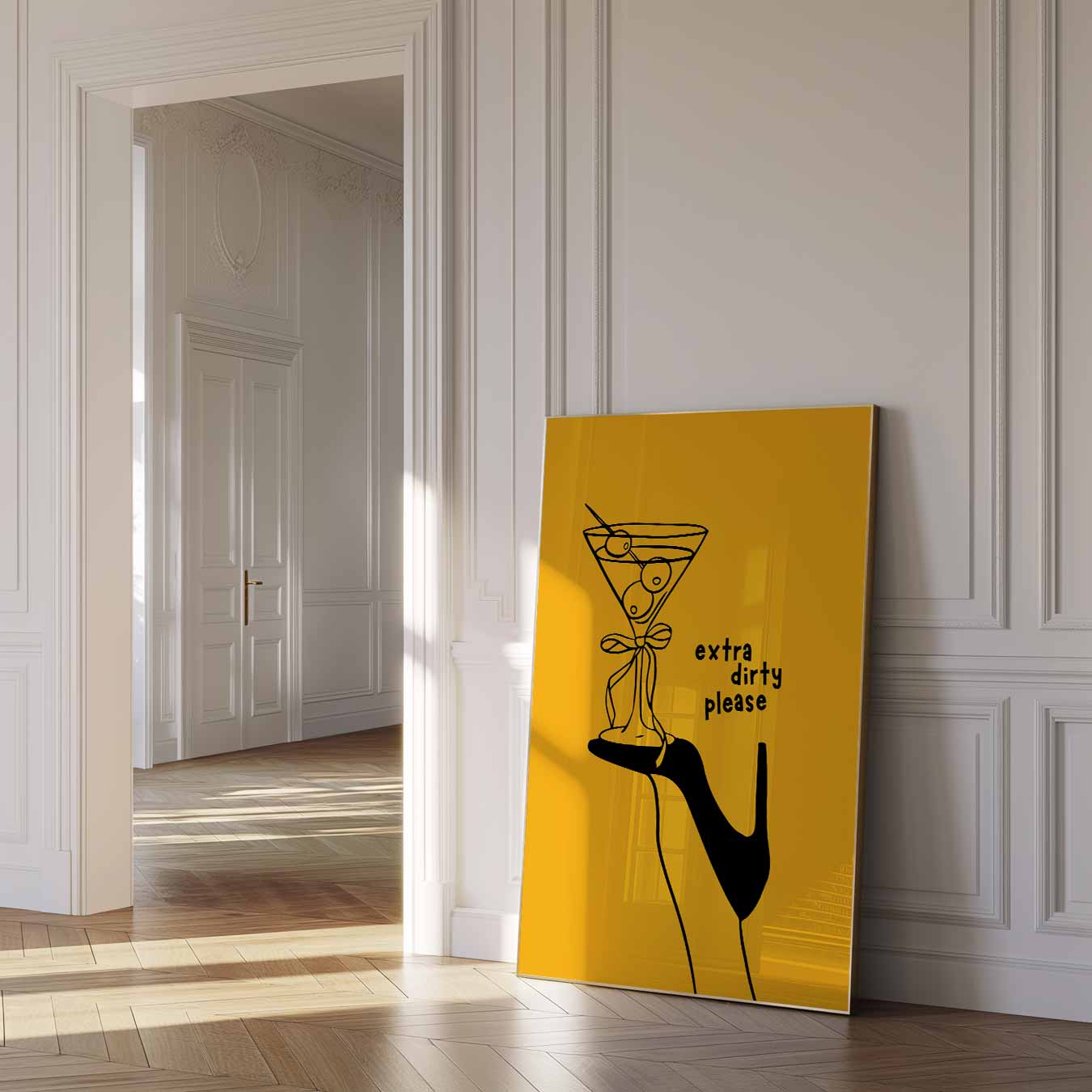 Elegant Drankje met een Knipoog Poster-WallArtistic