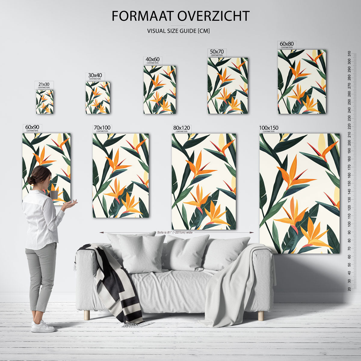Tropische bloemen Poster