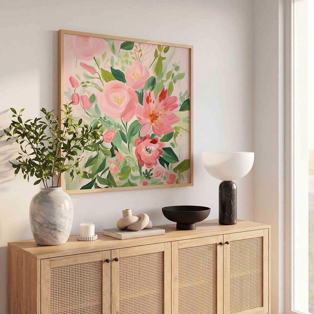 Bloemen in zachte tinten Poster