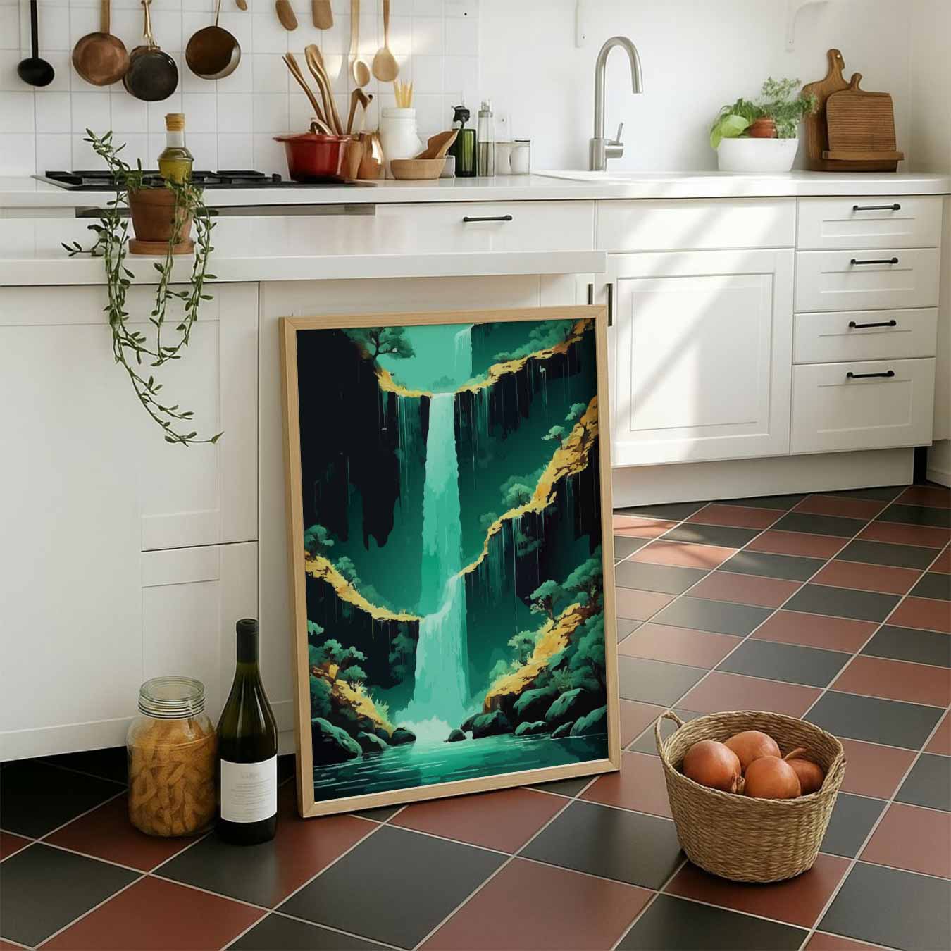 Adembenemende Watervallen Poster-WallArtistic