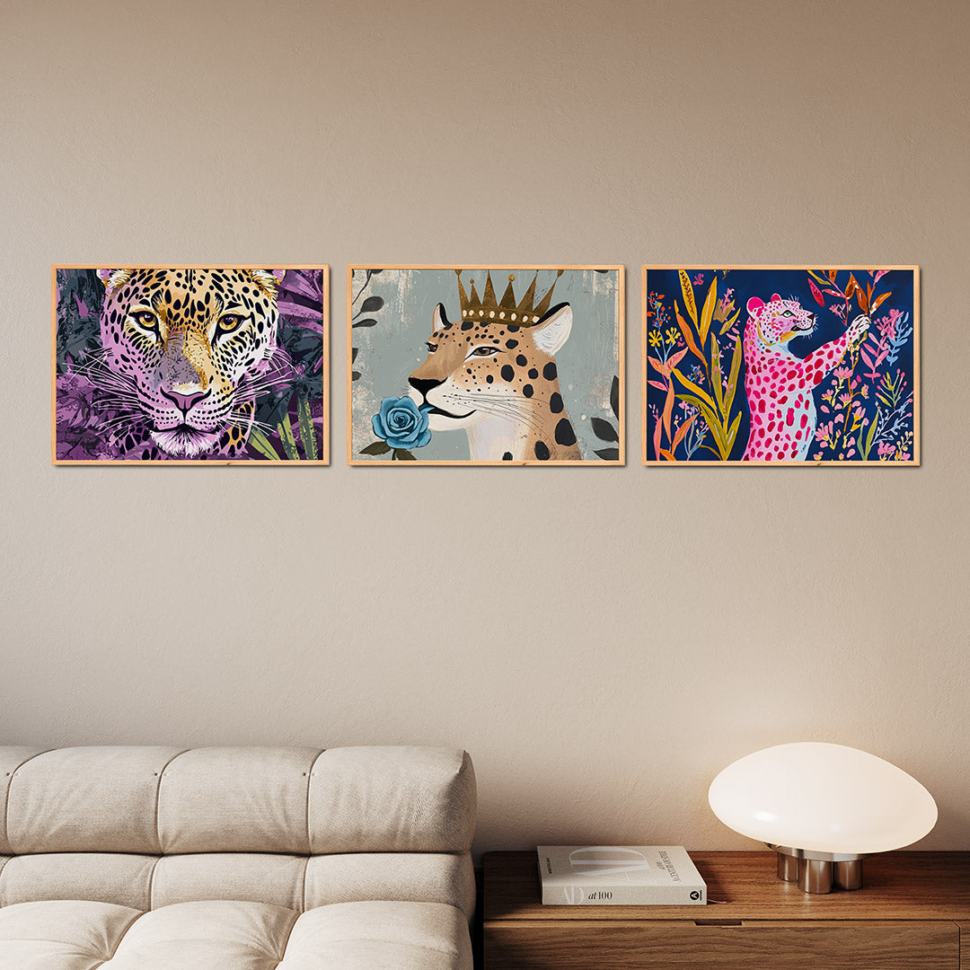Kleurrijke dierenblik Posterset