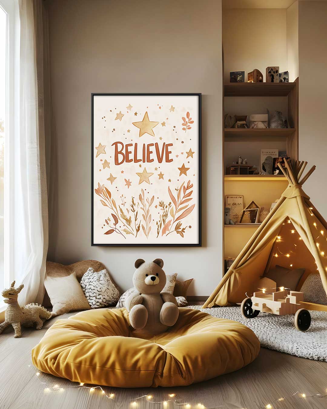Inspirerende Sterren en Planten Poster Kunstwerk-canvas-dibond-plexiglas-wanddecoratie-WallArtistic