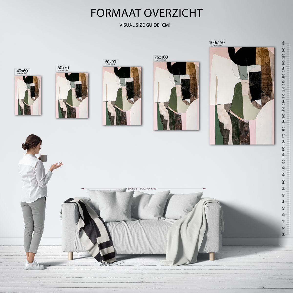 Organische vormen compositie Kunstwerk