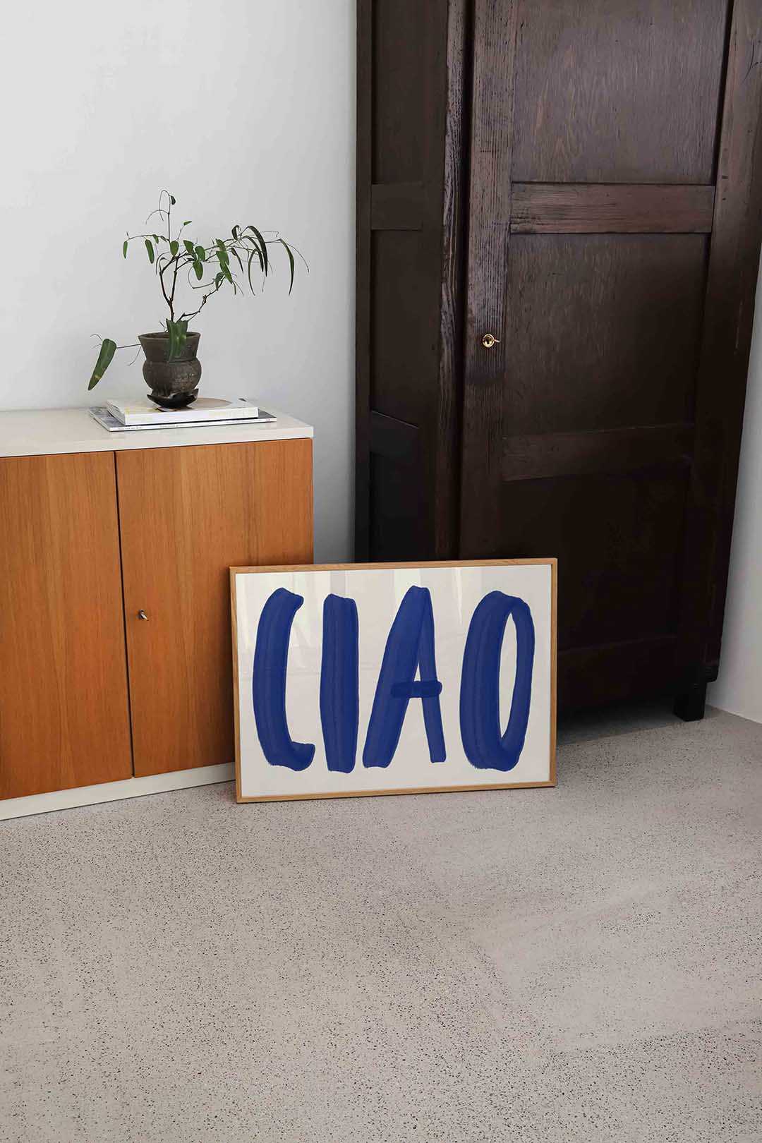 Ciao blauwe letters Poster