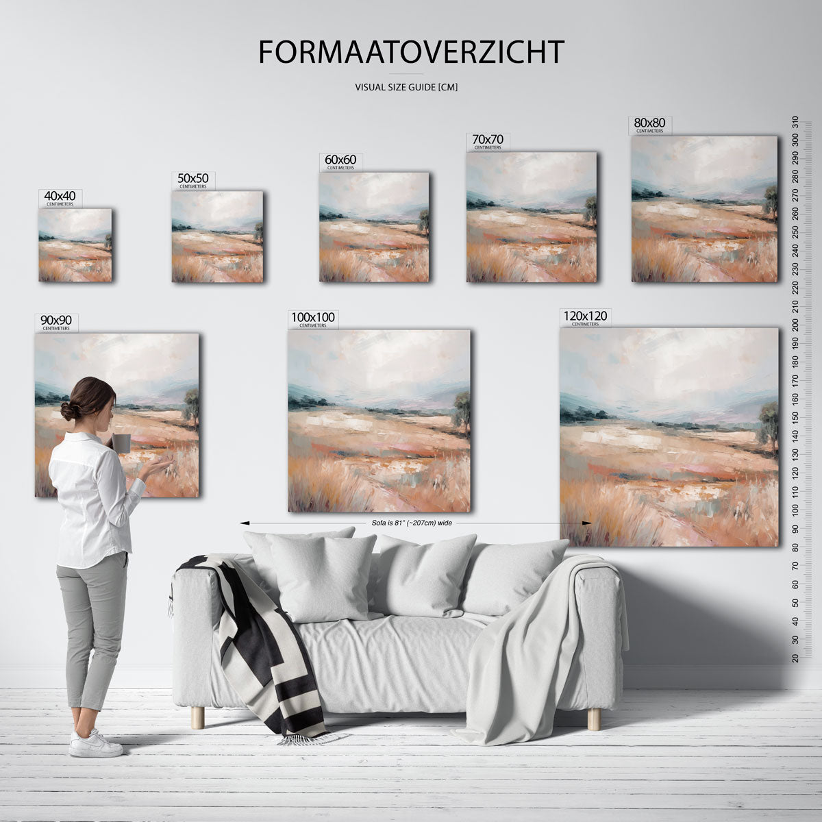 Landschap met zachte tinten Poster
