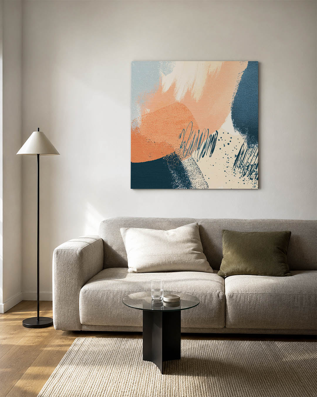 Dynamische kleurencompositie Kunstwerk
