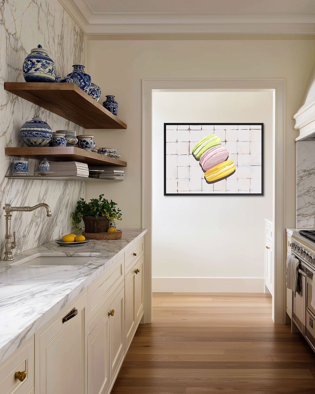 Kleurrijke macarons Kunstwerk