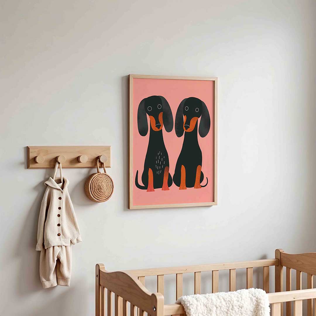 Twee teckels Poster