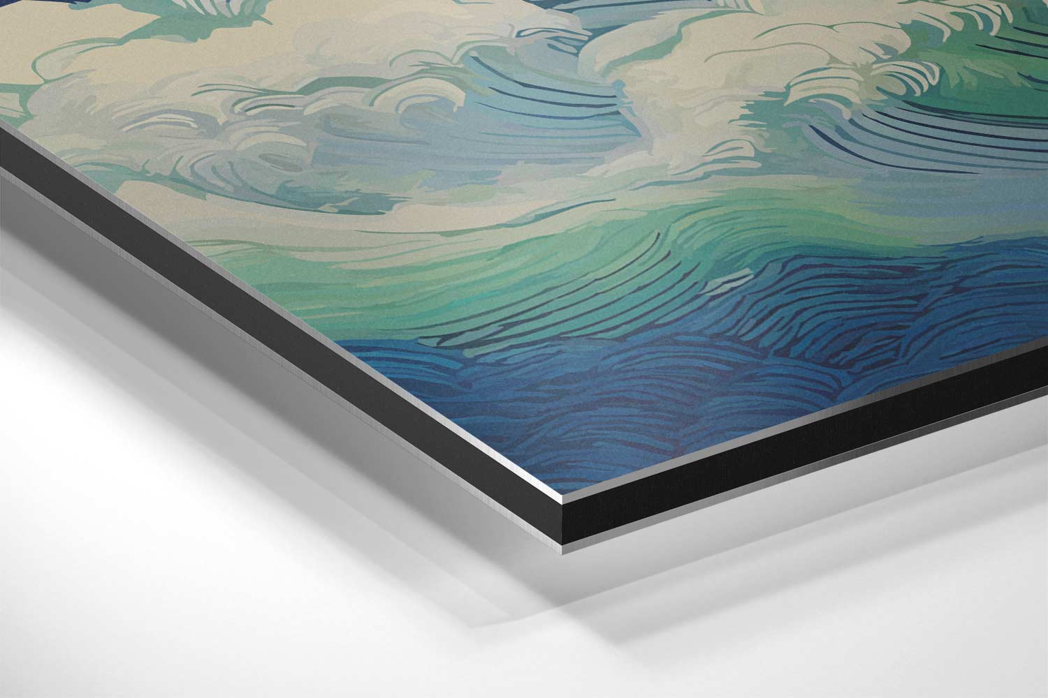 Woeste Zee Golven Kunstwerk Kunstwerk-canvas-dibond-plexiglas-wanddecoratie-WallArtistic