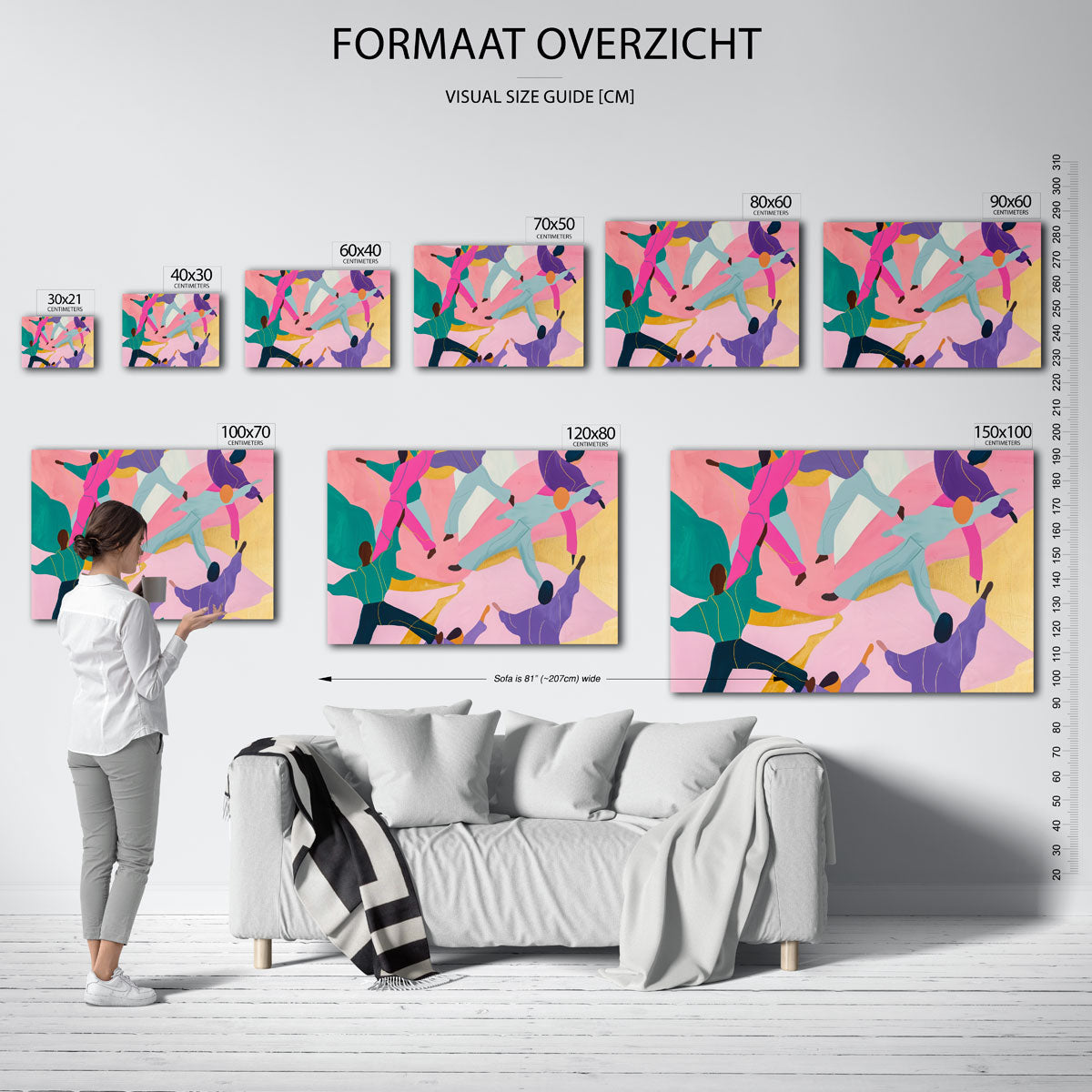 Dansende figuren Poster