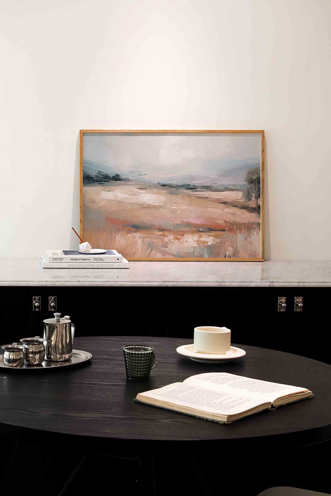 Landschap in zachte tinten Poster