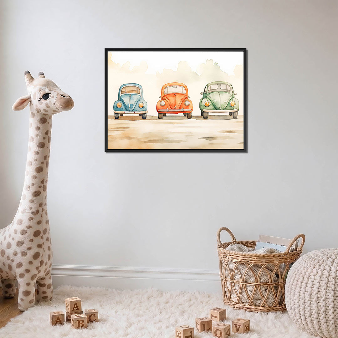 Drie auto's Kunstwerk