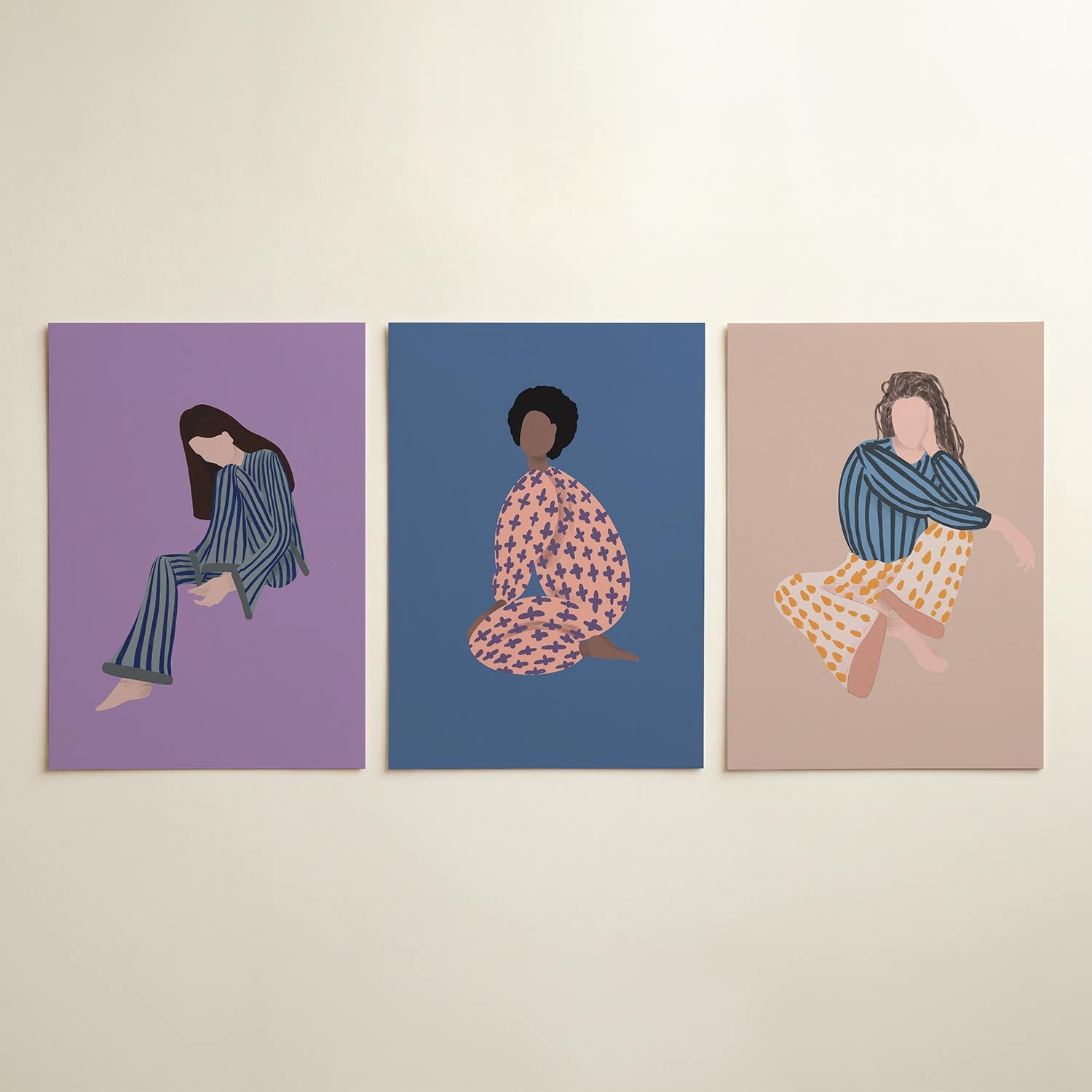 Gestreepte vormen Posterset