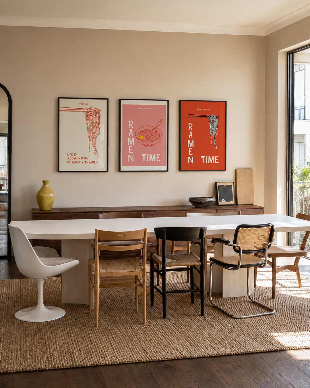 Lijnen en noodles Posterset