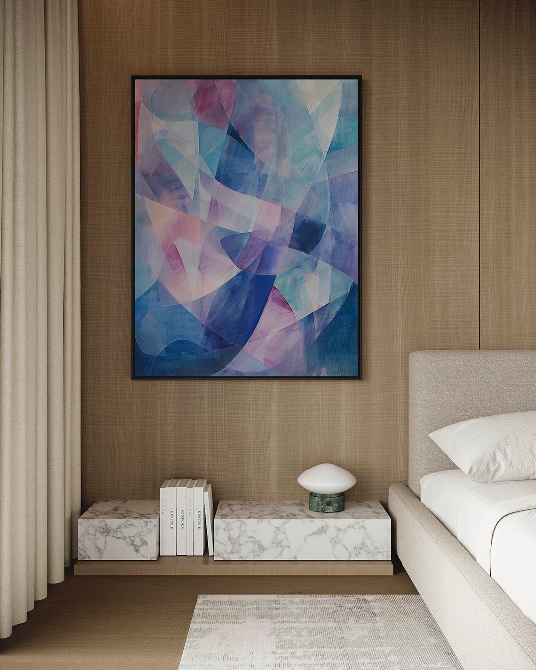 Vloeiende kleurencompositie Kunstwerk