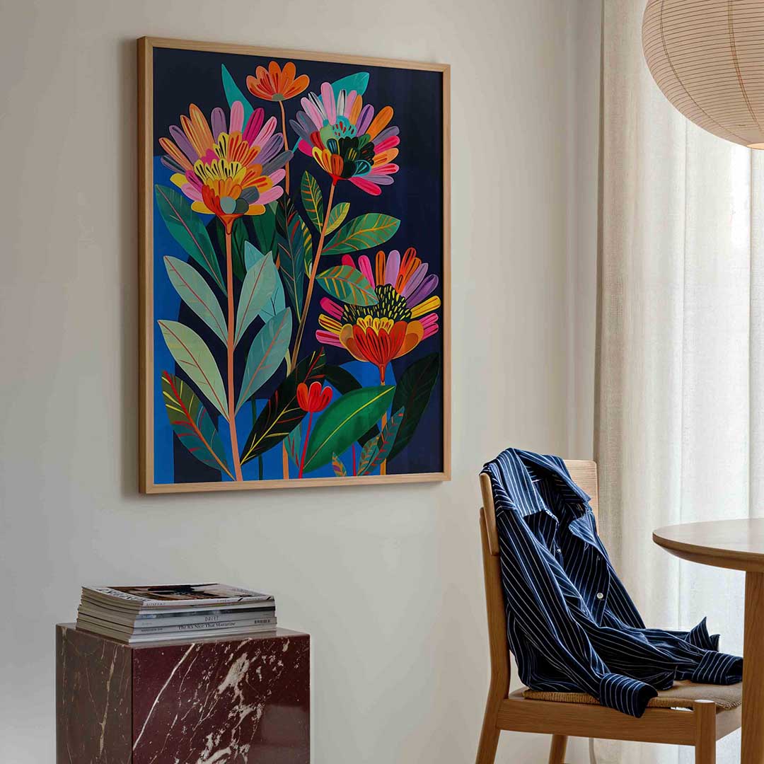 Bloemen en bladeren Poster