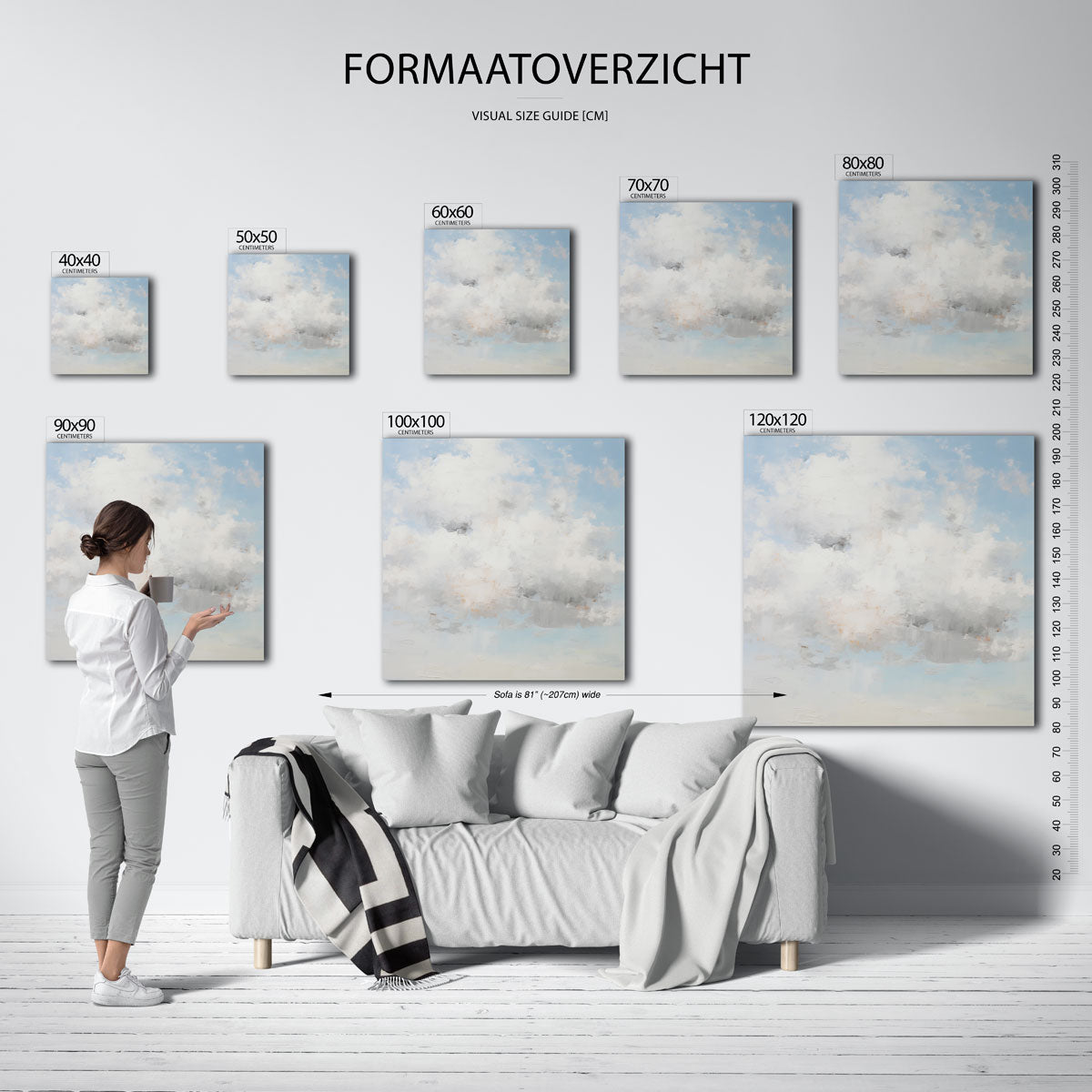 Wolkachtige lucht Poster