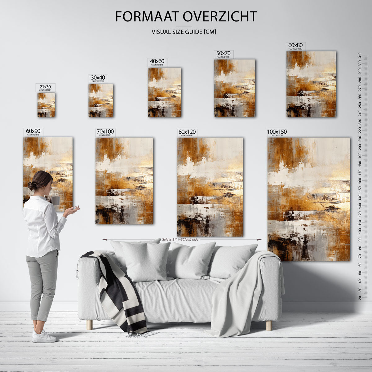 Abstracte gouden textuur Poster