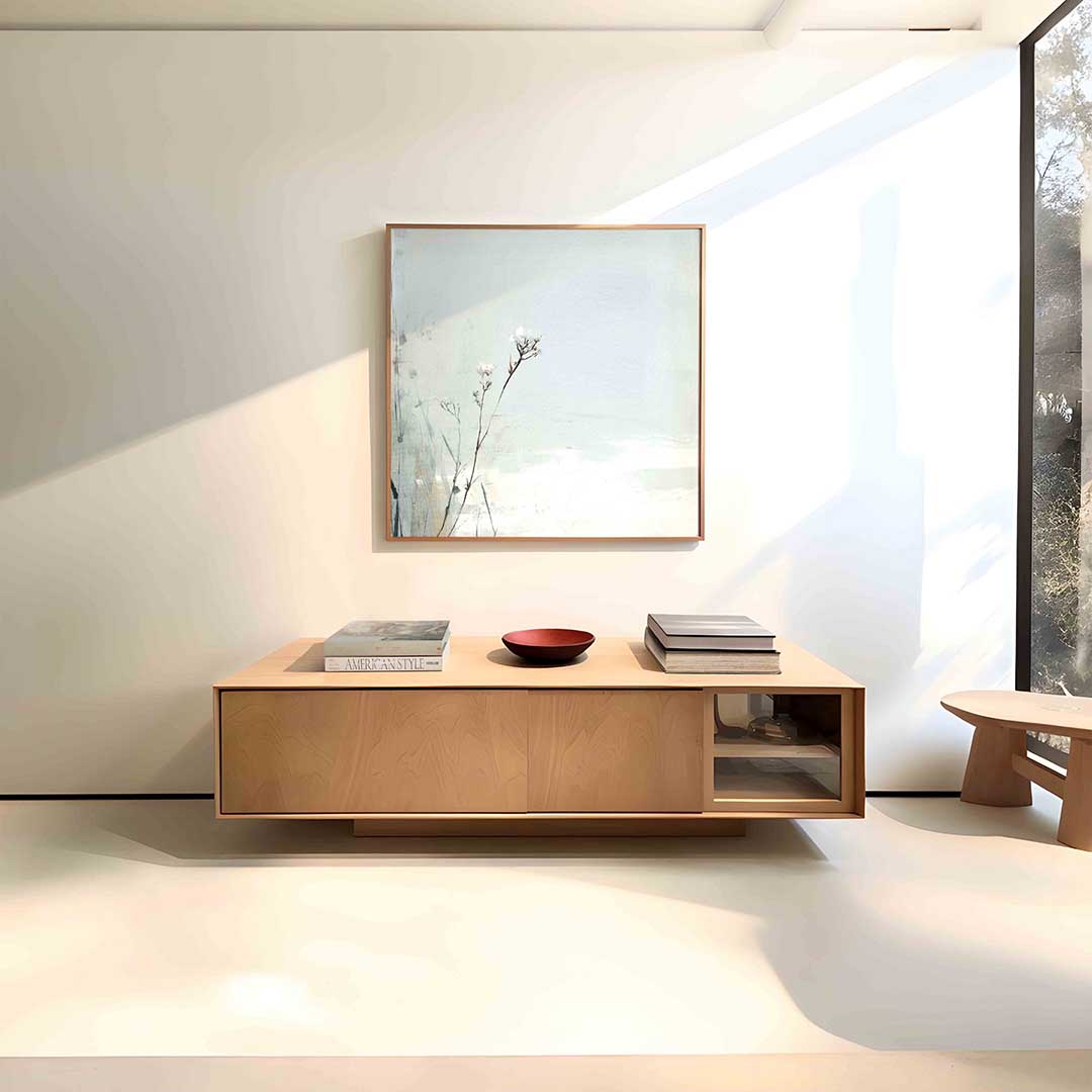 Witte bloemen Poster