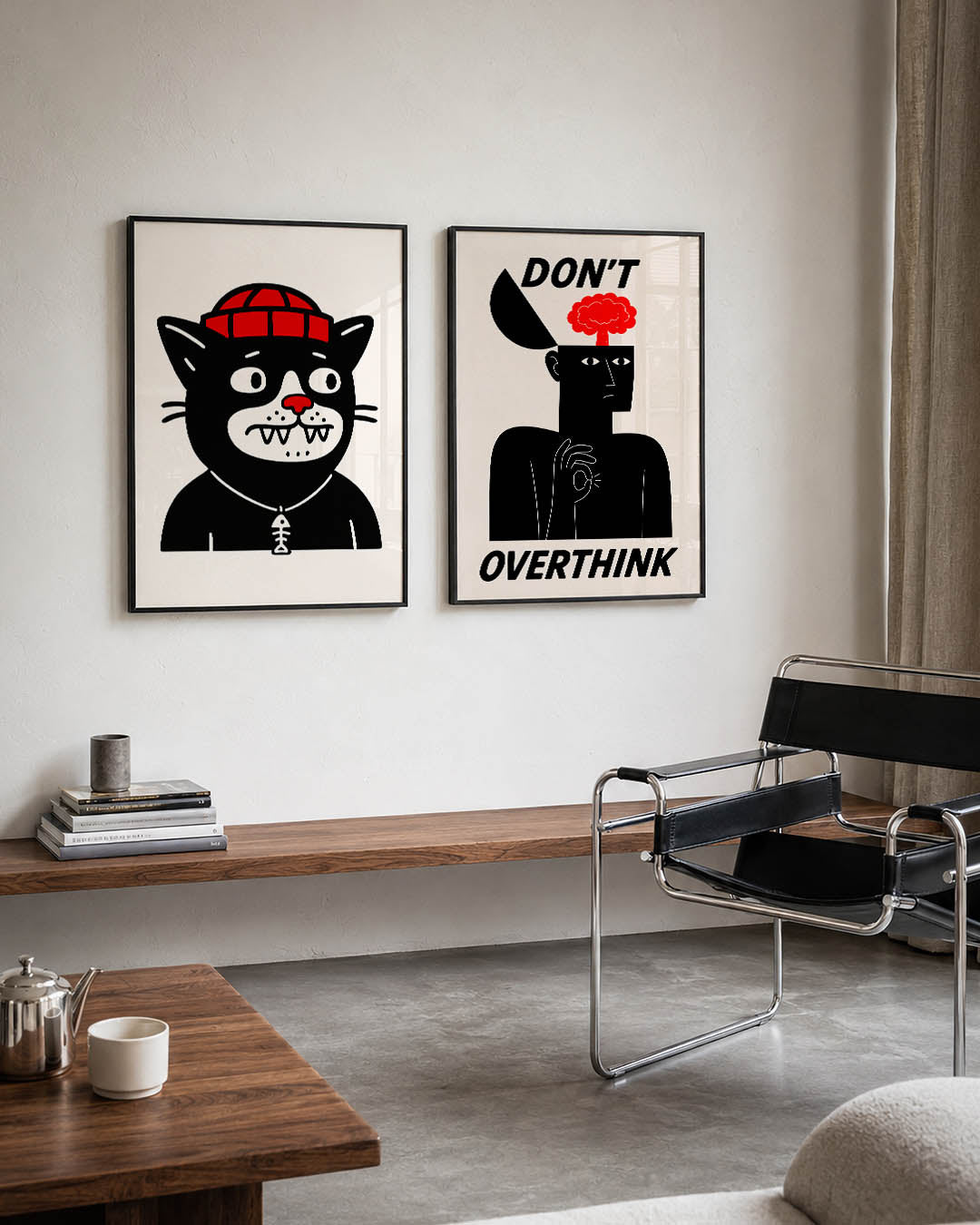 Kleurrijke kat Posterset