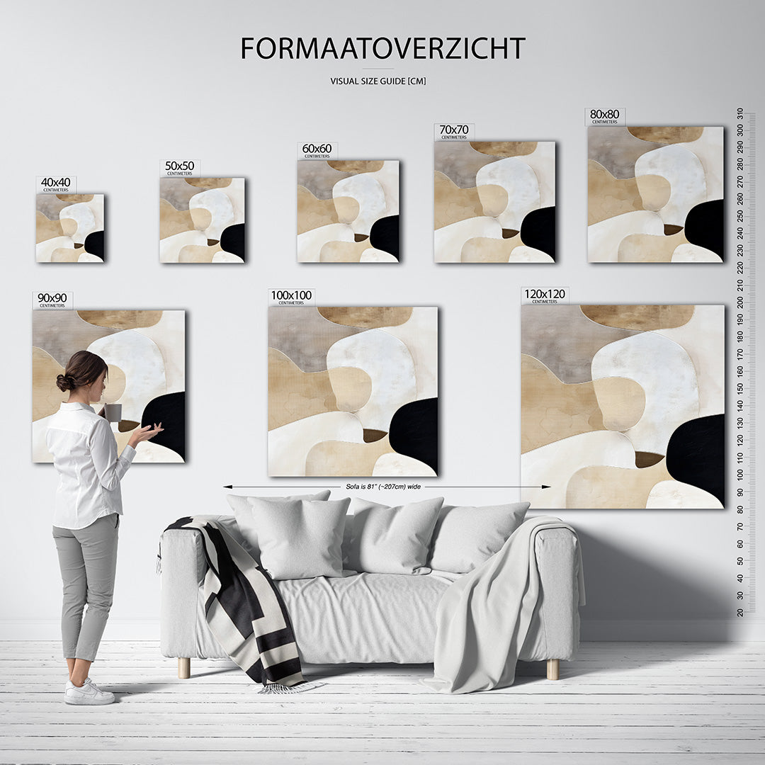 Organische vormen compositie Kunstwerk