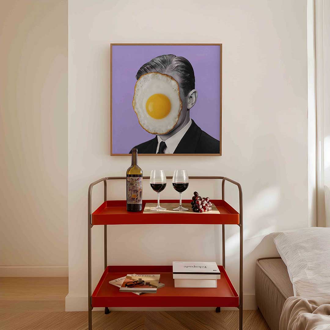 Man met gebakken ei Poster