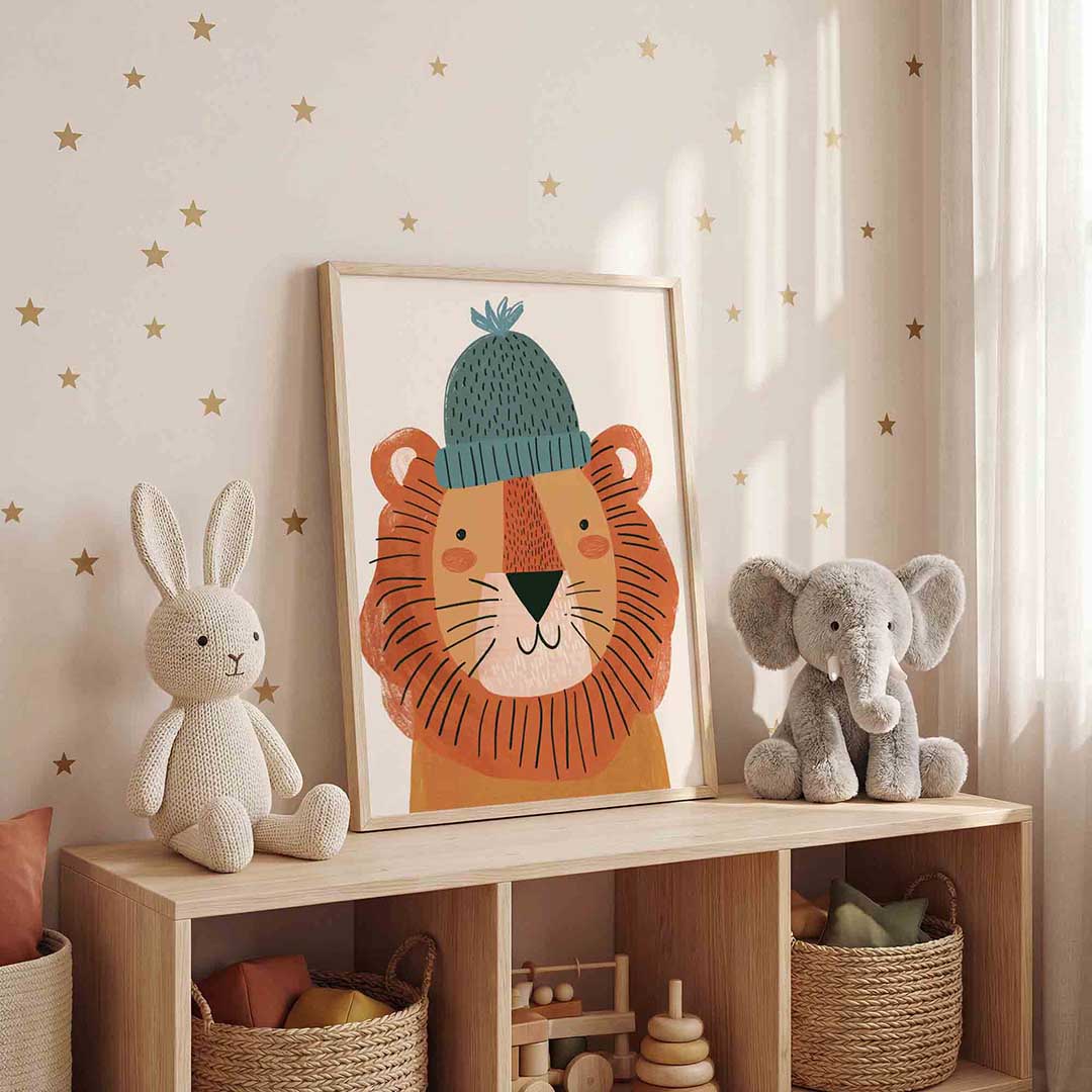 Leeuw met muts Poster