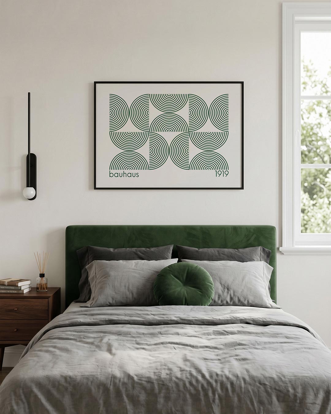 Cirkelpatroon en lijnen Poster