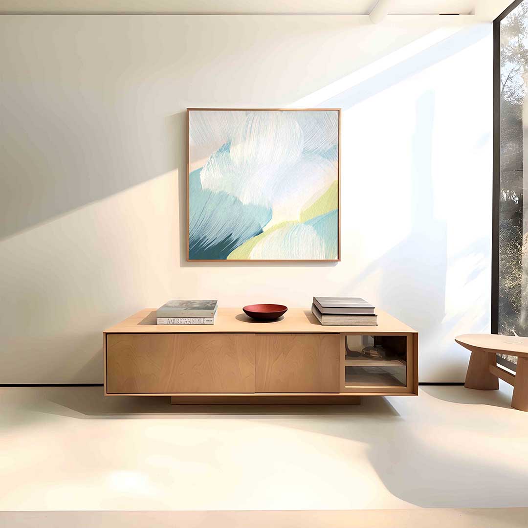 Abstracte penseelstreken Poster