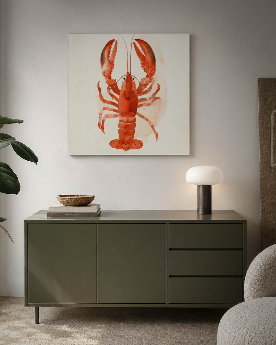 Kleurrijke kreeft illustratie Kunstwerk