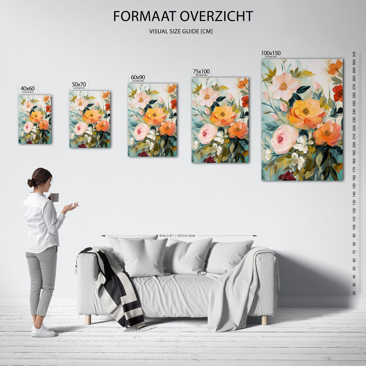 Bloemenexplosie Kunstwerk