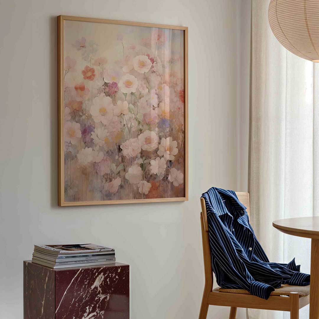 Bloemen in zachte tinten Poster