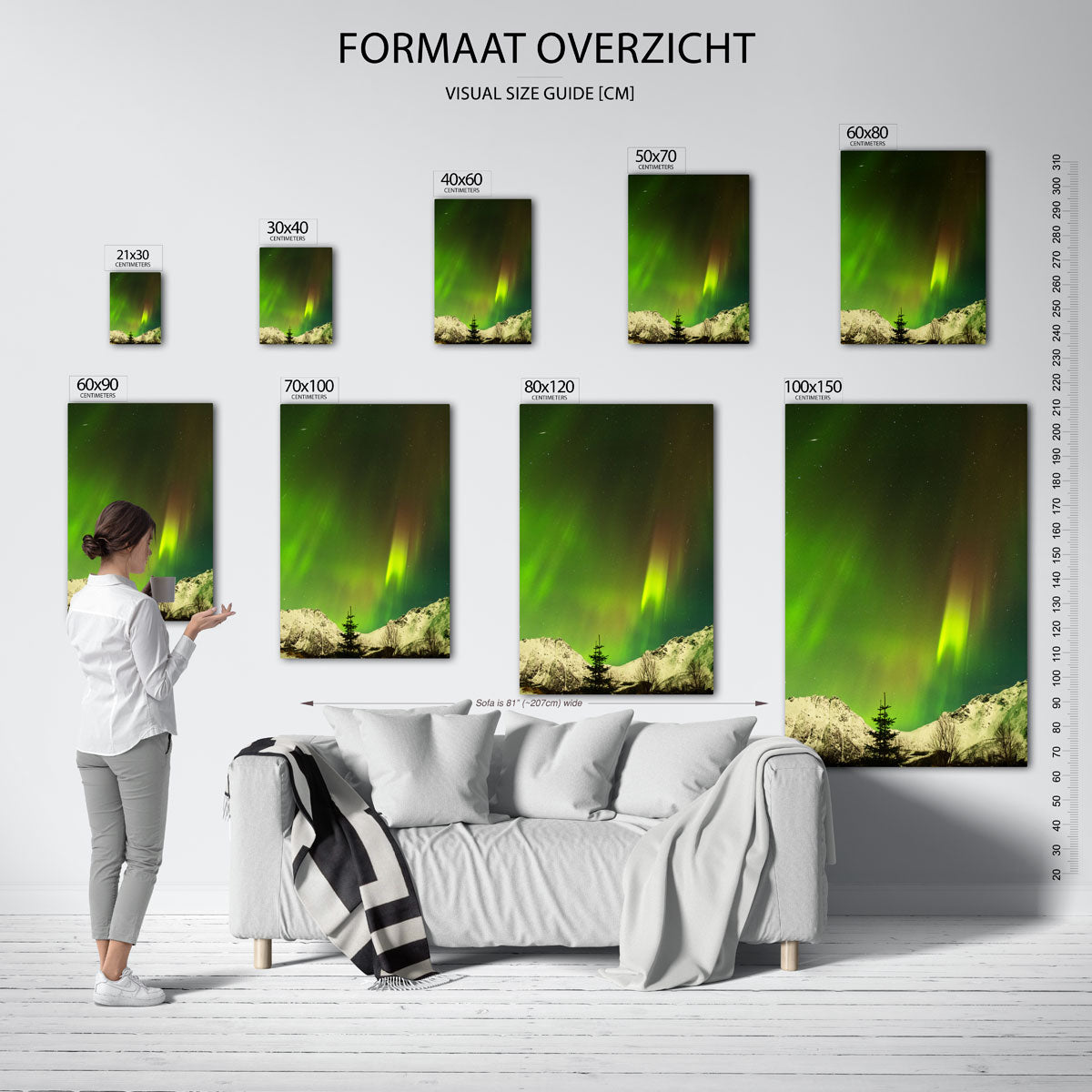 Noorderlicht landschap Poster