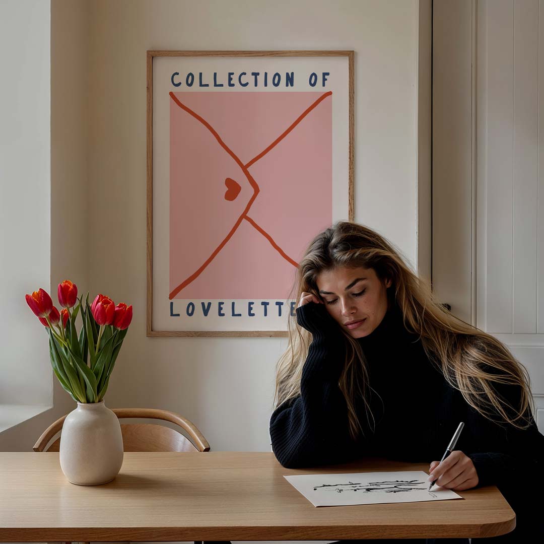 Romantische Brievenposter-WallArtistic