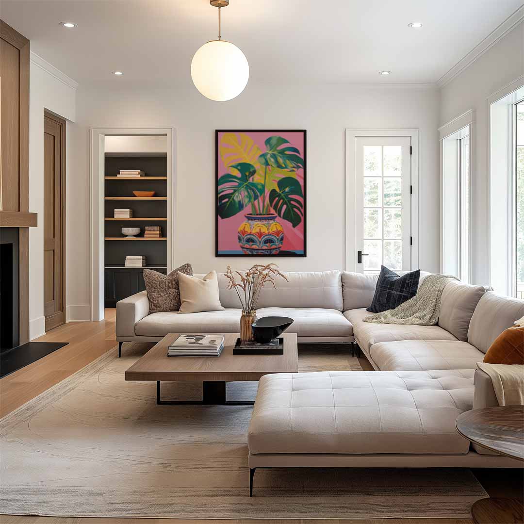 Tropische Bliss in Keramiek Kunstwerk-canvas-dibond-plexiglas-wanddecoratie-WallArtistic