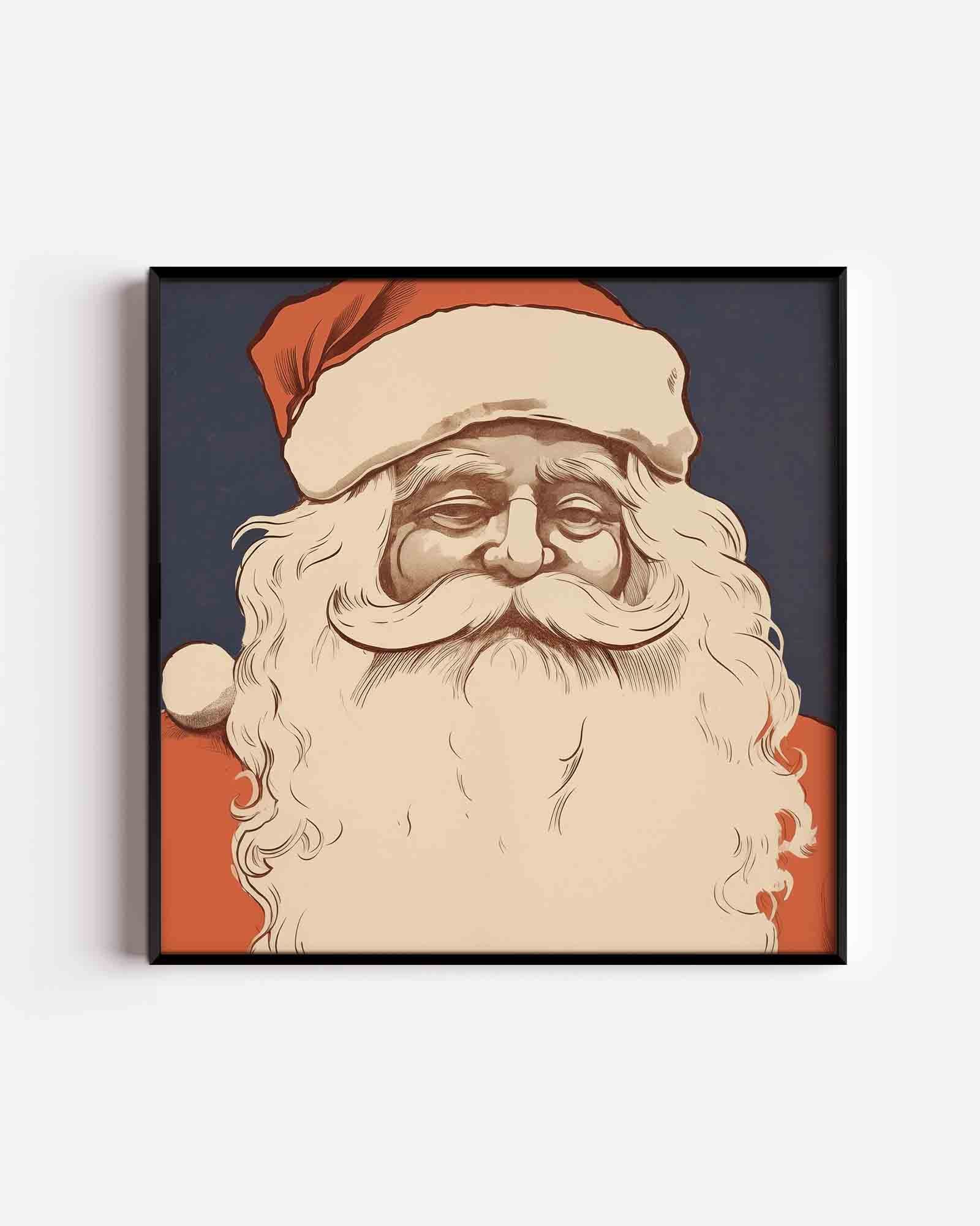 Kerstman portret Poster