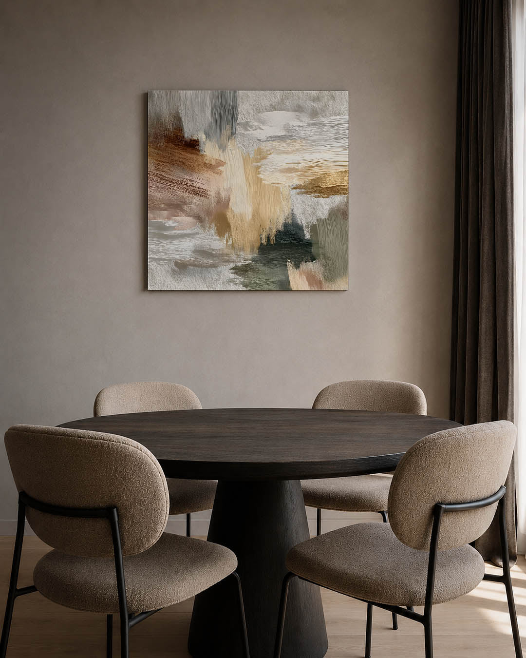 Dynamische kleurencompositie Kunstwerk