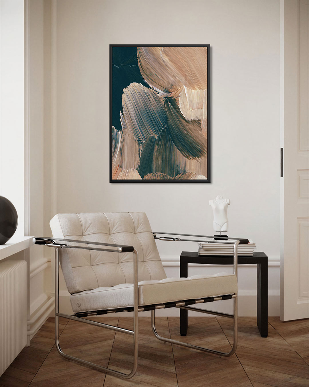 Organische borstelstreken Kunstwerk