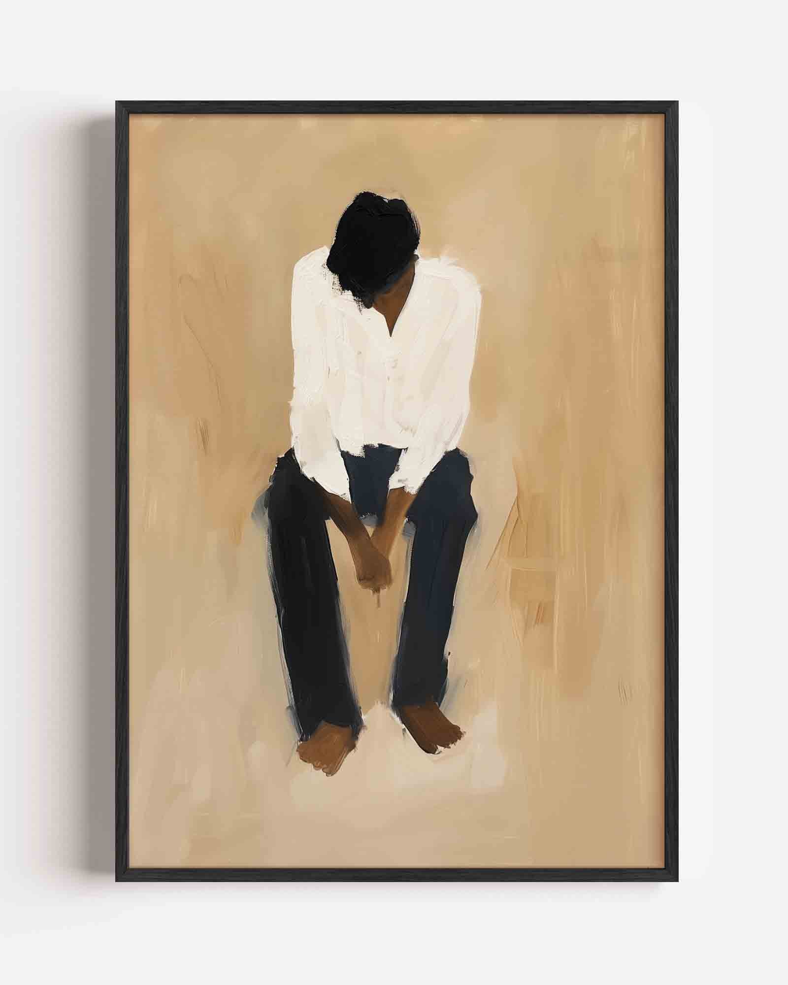 Zittende figuur Poster